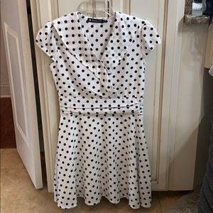 Black/white polkadot dress